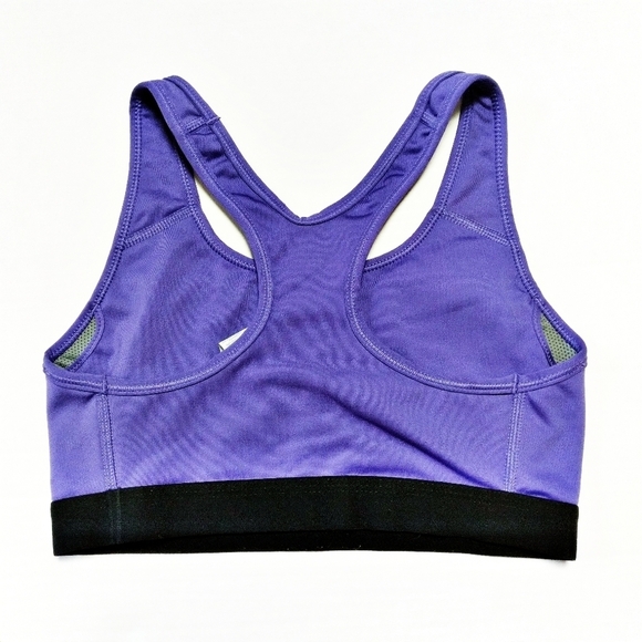 Nike Dri Fit Purple Swoosh Logo Sports Bra - Picture 3 of 8